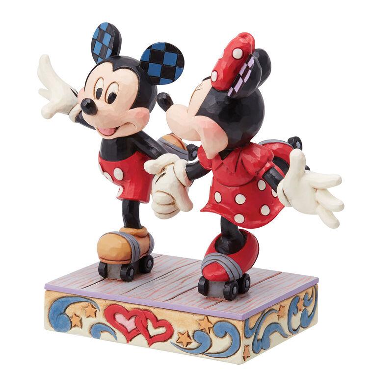 Hallmark Jim Shore Disney Mickey And Minnie Roller Skating Figurine 5.5"