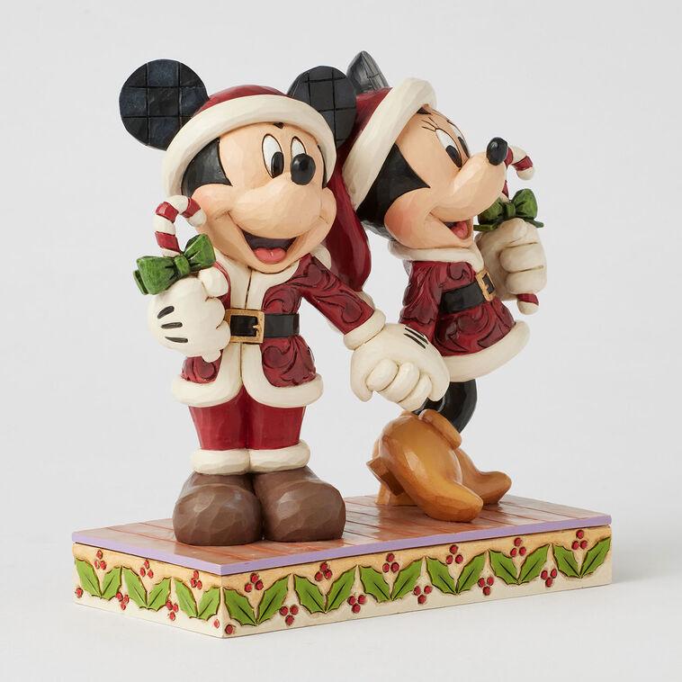 Hallmark Jim Shore Disney Mickey And Minnie With Candy Canes Figurine 6.14"