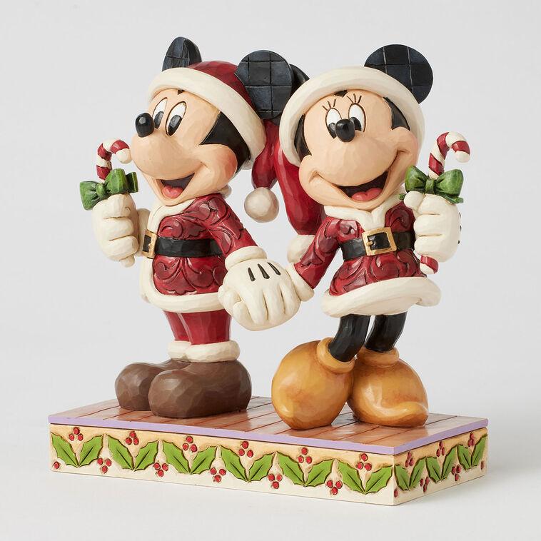 Hallmark Jim Shore Disney Mickey And Minnie With Candy Canes Figurine 6.14"