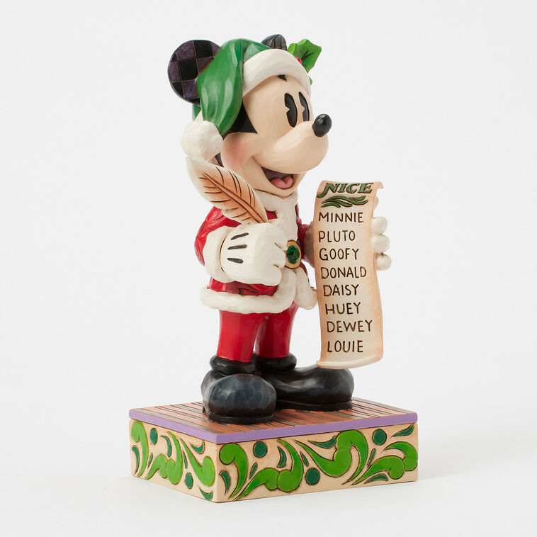 Hallmark Jim Shore Disney Santa Mickey Checks His List Figurine 7.75"