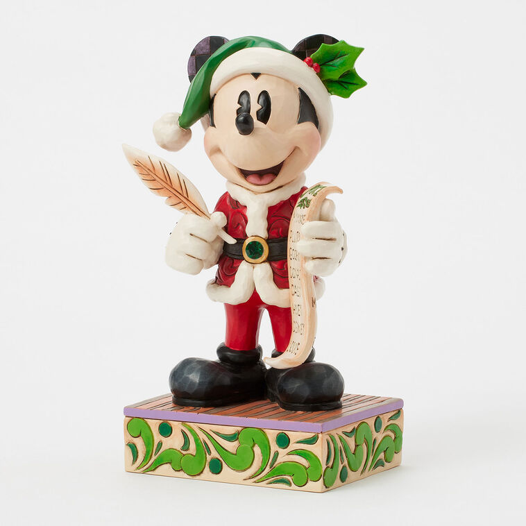 Hallmark Jim Shore Disney Santa Mickey Checks His List Figurine 7.75"