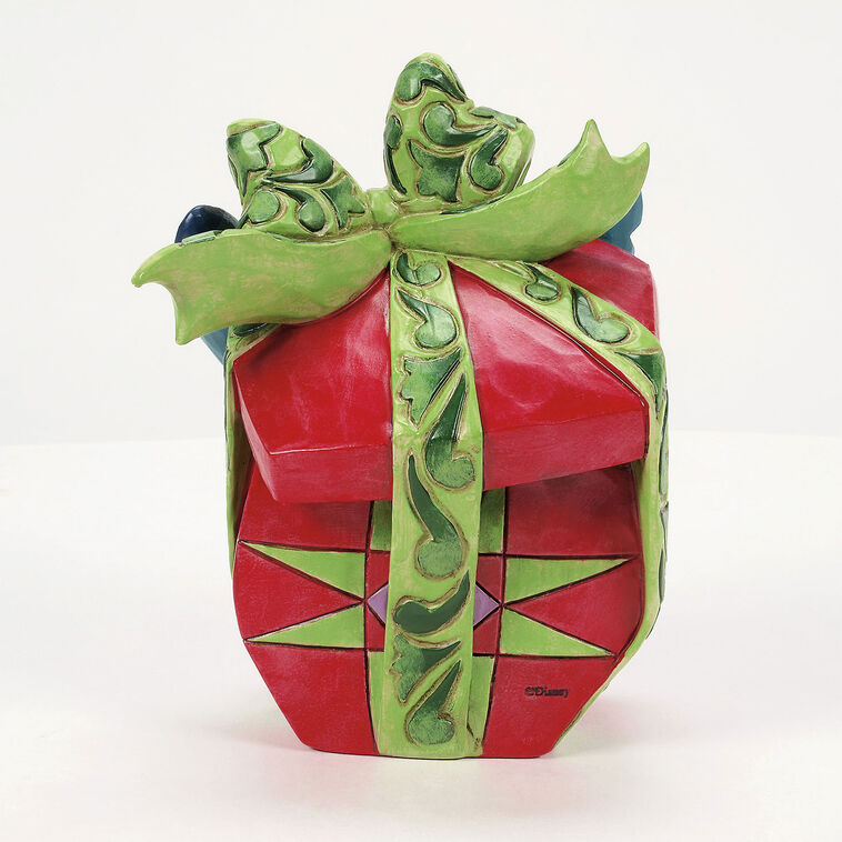 Hallmark Jim Shore Disney Stitch Breaking Out Of Present Figurine 5"