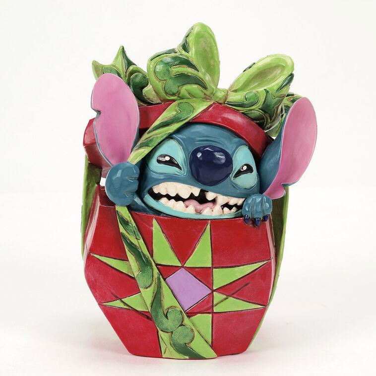 Hallmark Jim Shore Disney Stitch Breaking Out Of Present Figurine 5"