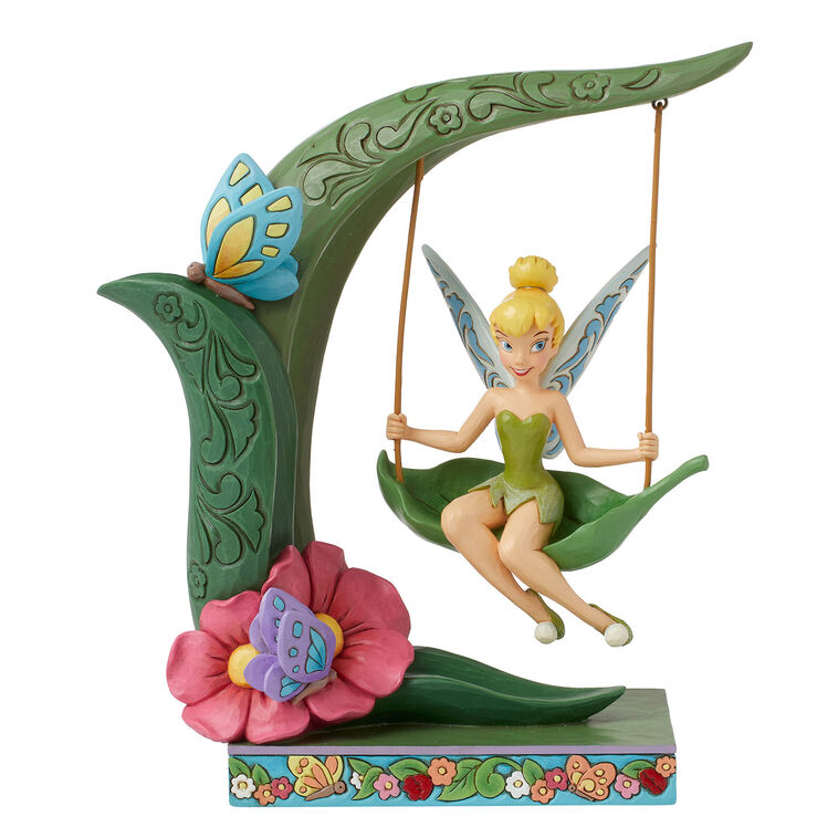 hallmark Jim Shore Disney Tinker Bell in Swing Figurine 8.5"
