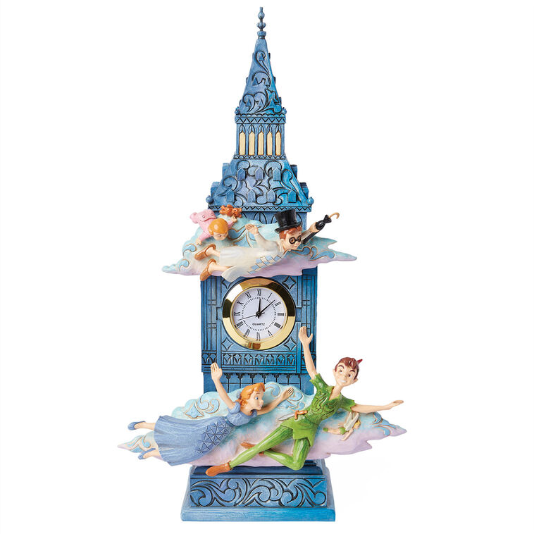 hallmark Jim Shore Disney Traditions Peter Pan Clock Figurine 10.2"