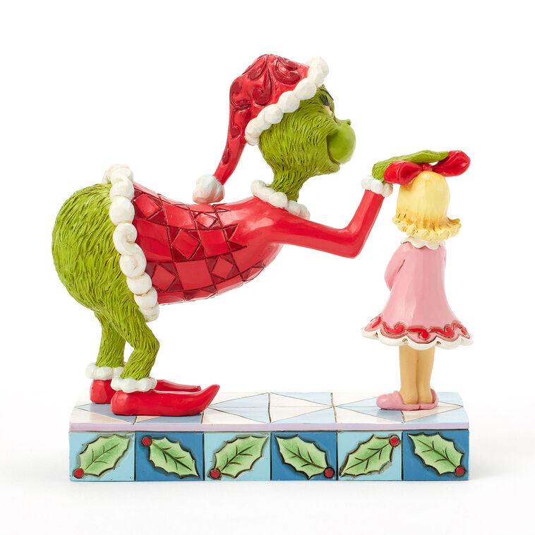 Hallmark Jim Shore Grinch Patting Cindy Lou's Head Figurine 5.4"