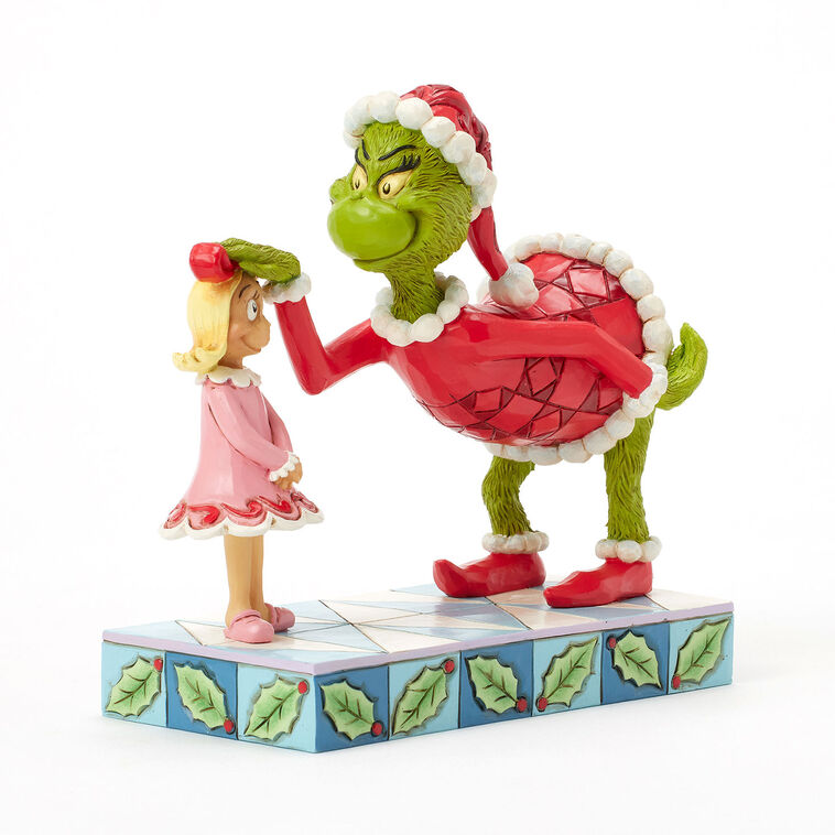 Hallmark Jim Shore Grinch Patting Cindy Lou's Head Figurine 5.4"