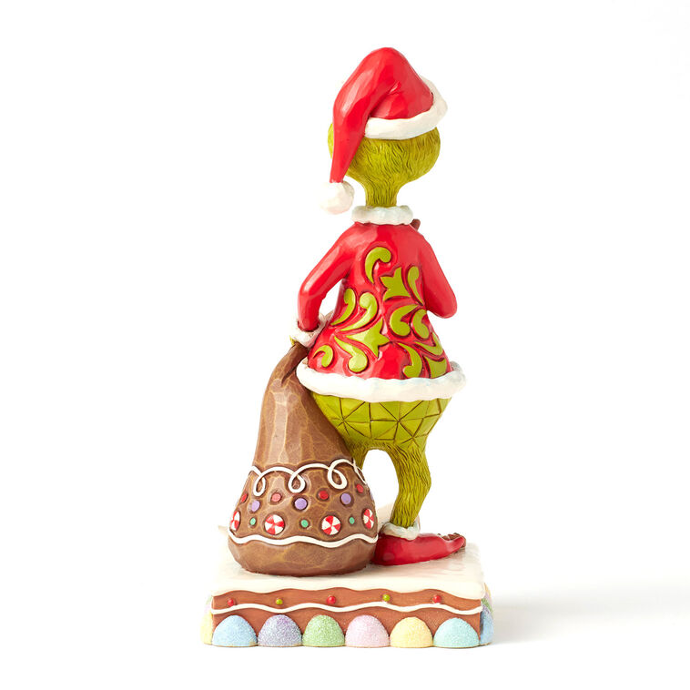 Hallmark Jim Shore Grinch With Presents Eating Gingerbread Figurine 8"