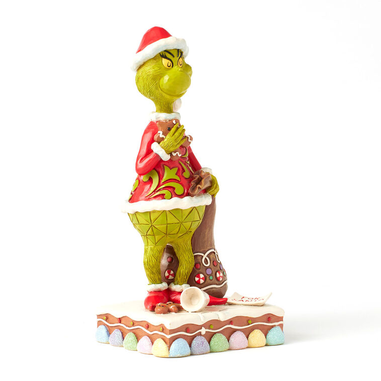 Hallmark Jim Shore Grinch With Presents Eating Gingerbread Figurine 8"