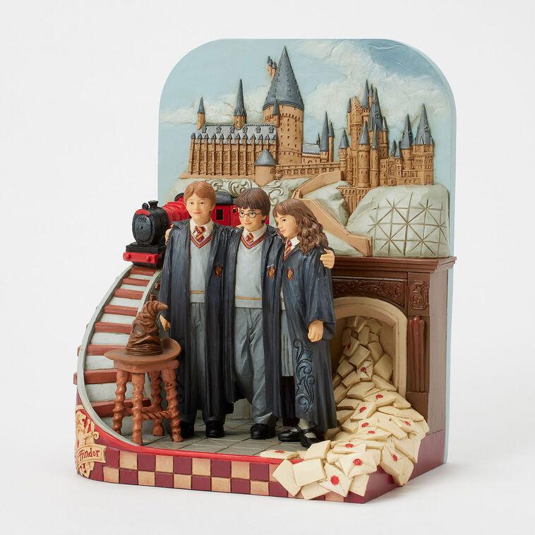 Hallmark Jim Shore Harry Potter Ron And Hermione With Train Figurine 9"