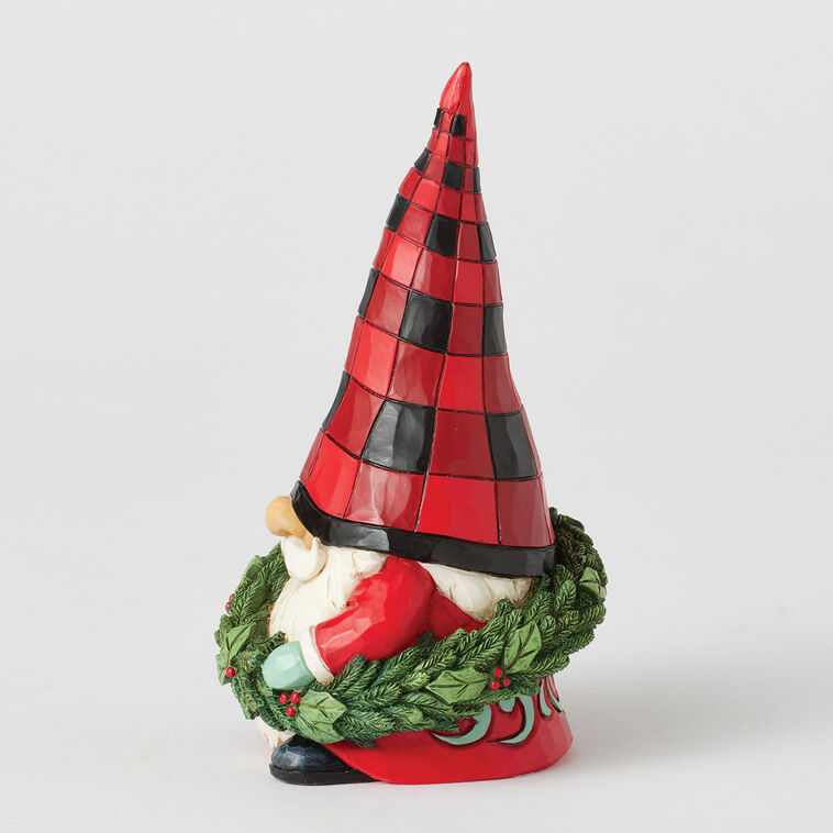 Hallmark Jim Shore Heartwood Creek Gnome Wearing Wreath Figurine 5.51"