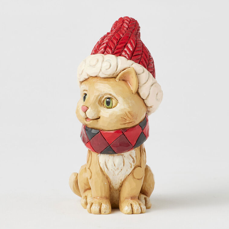 Hallmark Jim Shore Heartwood Creek Holiday Cat Figurine 4.1"