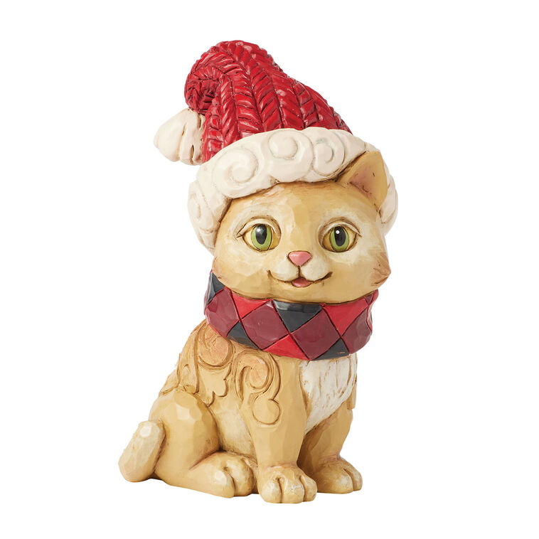 hallmark Jim Shore Heartwood Creek Holiday Cat Figurine 4.1"