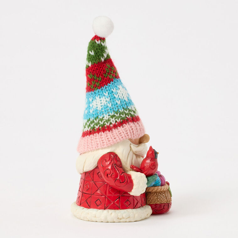 Hallmark Jim Shore Heartwood Creek Holiday Gnome In Knit Hat Figurine 5.71"