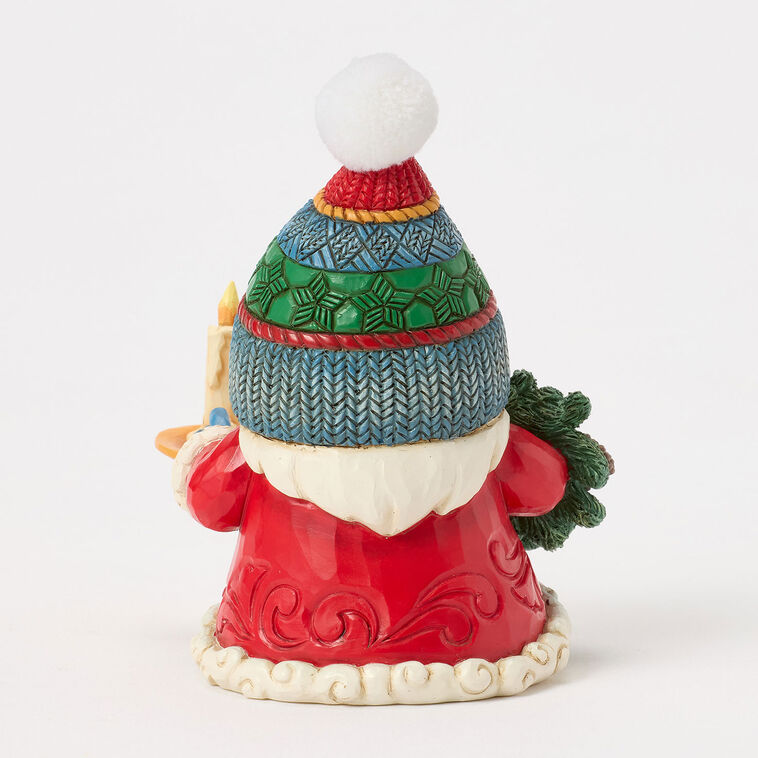Hallmark Jim Shore Heartwood Creek Holiday Gnome With Candle Figurine 4.33"