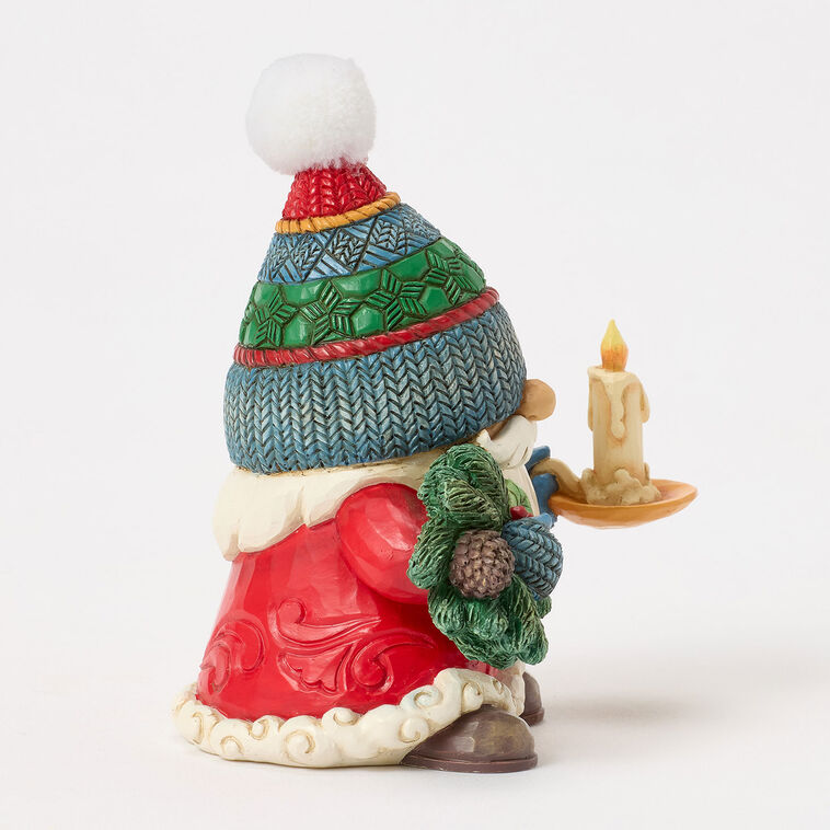 Hallmark Jim Shore Heartwood Creek Holiday Gnome With Candle Figurine 4.33"