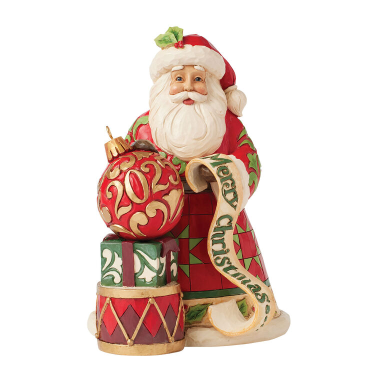 hallmark Jim Shore Heartwood Creek Santa Figurine With 2025 Dated Ornament 7.5"