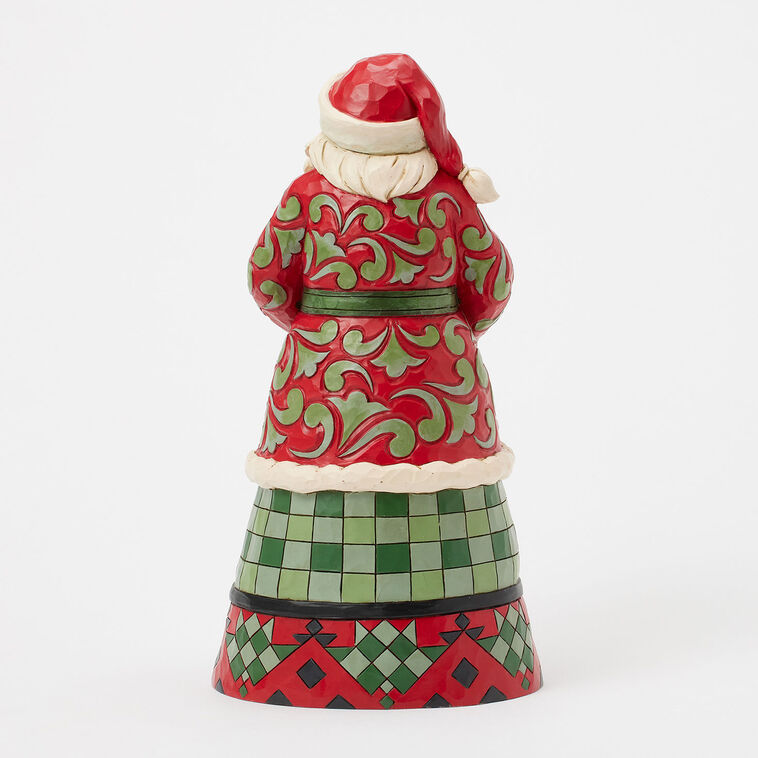 Hallmark Jim Shore Heartwood Creek Santa Holding Red Toy Truck Figurine 10"