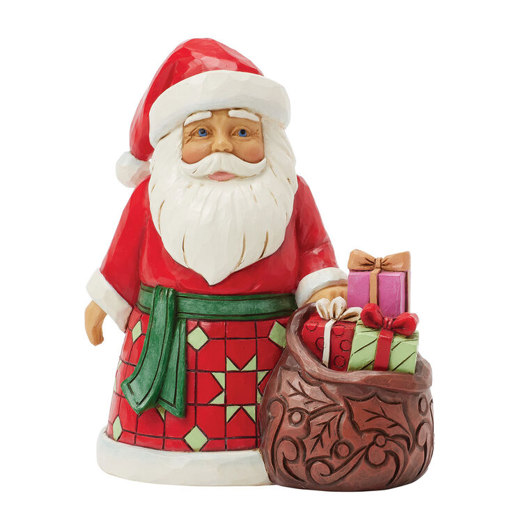 hallmark Jim Shore Heartwood Creek Santa With Bag of Toys Figurine 4.88"