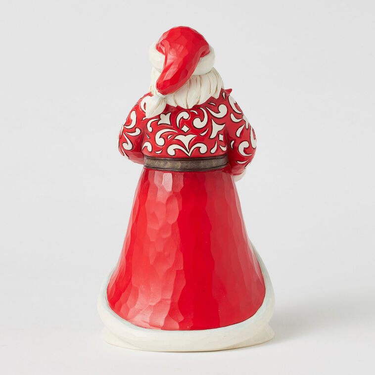 Hallmark Jim Shore Heartwood Creek Santa With Blooming Amaryllis Figurine 8.35"