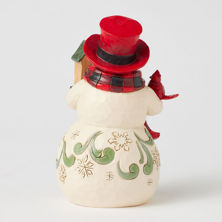Hallmark Jim Shore Heartwood Creek Snowman And Cardinal Figurine 6.25"