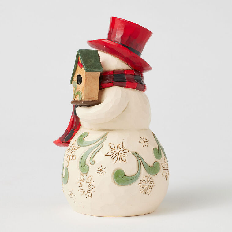 Hallmark Jim Shore Heartwood Creek Snowman And Cardinal Figurine 6.25"
