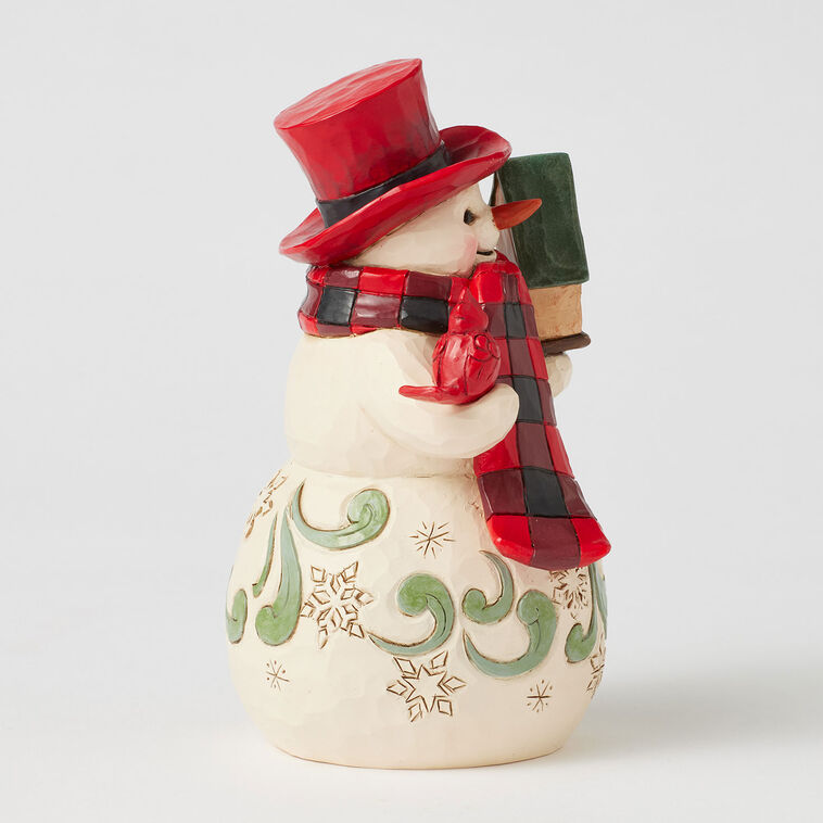 Hallmark Jim Shore Heartwood Creek Snowman And Cardinal Figurine 6.25"