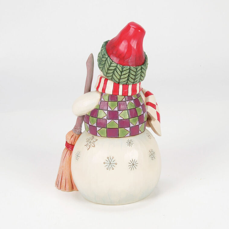 Hallmark Jim Shore Heartwood Creek Snowman With Peeking Dog Figurine 7"
