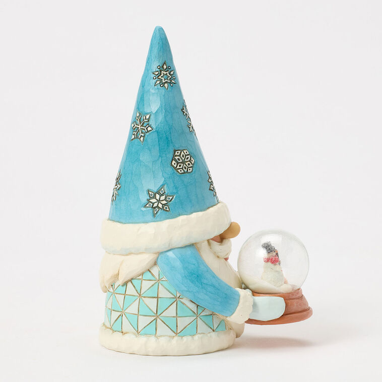 Hallmark Jim Shore Heartwood Creek Winter Gnome With Snow Globe Figurine 6.3"