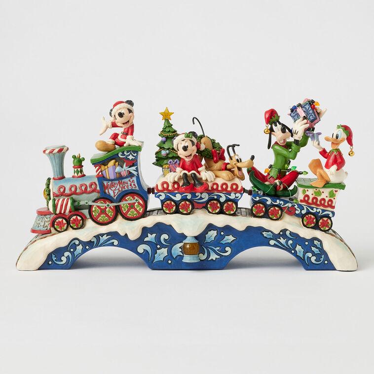 Hallmark Jim Shore Mickey Mouse And Friends Light-Up Musical Train Figurine 8.64"