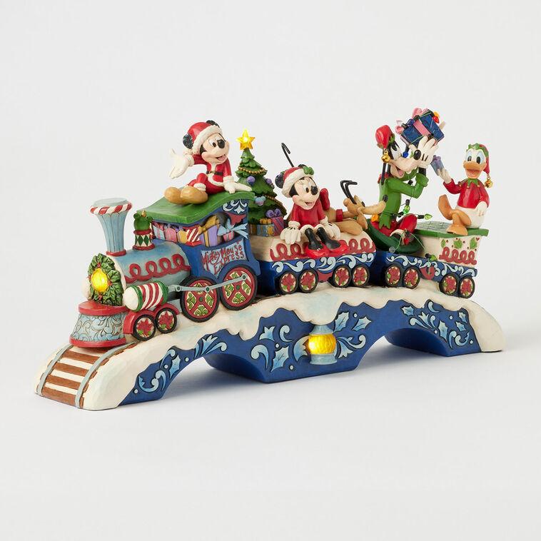 Hallmark Jim Shore Mickey Mouse And Friends Light-Up Musical Train Figurine 8.64"