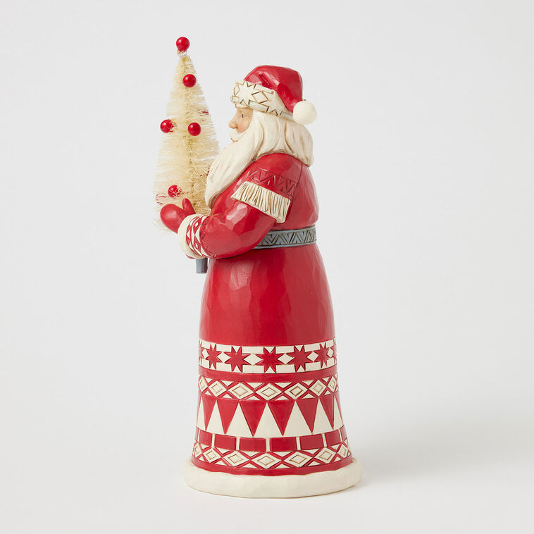 Hallmark Jim Shore Nordic Noel Santa With Sisal Tree Figurine 10.04"