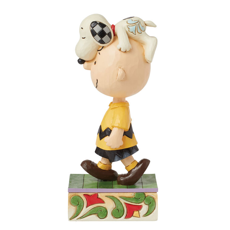 hallmark Jim Shore Peanuts Charlie Brown Walking Snoopy Figurine 6.1"