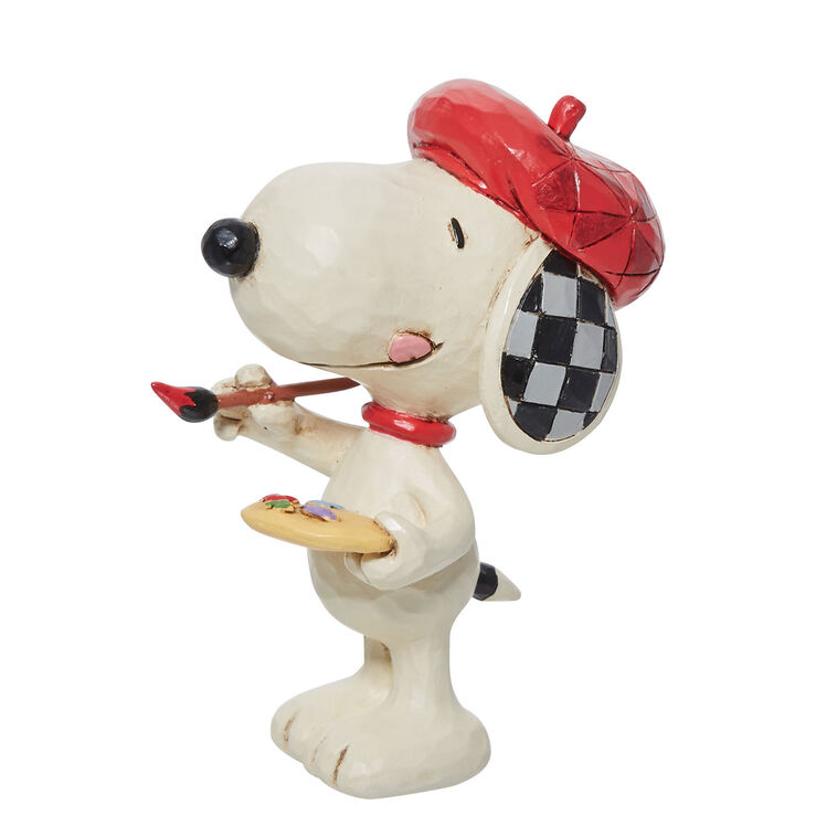 hallmark Jim Shore Peanuts Mini Snoopy Artist Figurine 3.25"