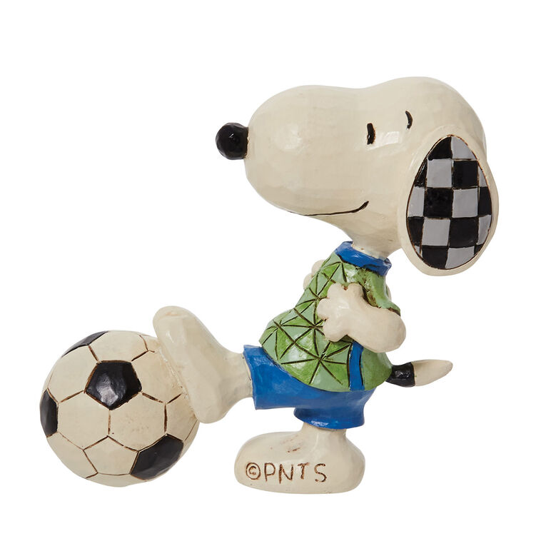 Hallmark Jim Shore Peanuts Mini Snoopy With Soccer Ball Figurine 3.25"