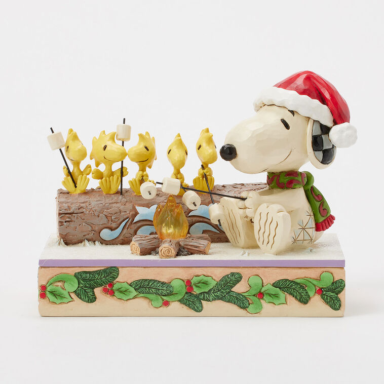 Hallmark Jim Shore Peanuts Snoopy And Friends Light-Up Campfire Figurine 5"