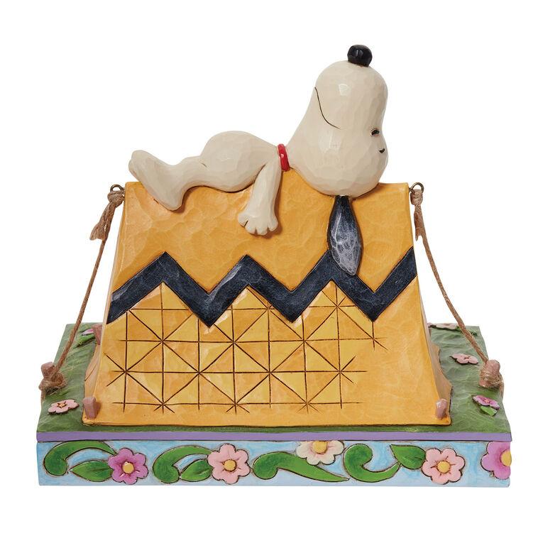 Hallmark Jim Shore Peanuts Snoopy And Woodstock Camping Figurine 6"