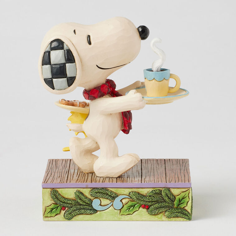 Hallmark Jim Shore Peanuts Snoopy And Woodstock Cookies For Santa Figurine 5"