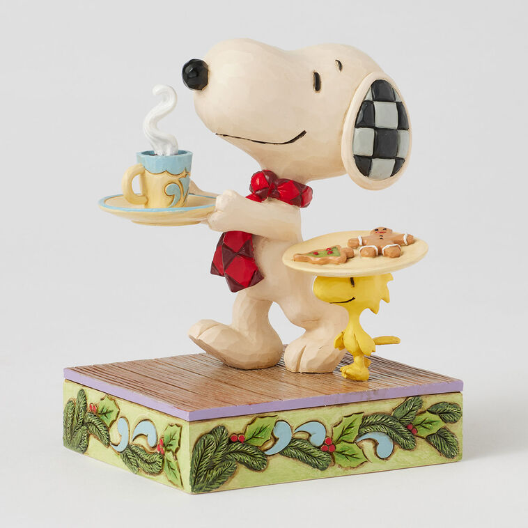 Hallmark Jim Shore Peanuts Snoopy And Woodstock Cookies For Santa Figurine 5"