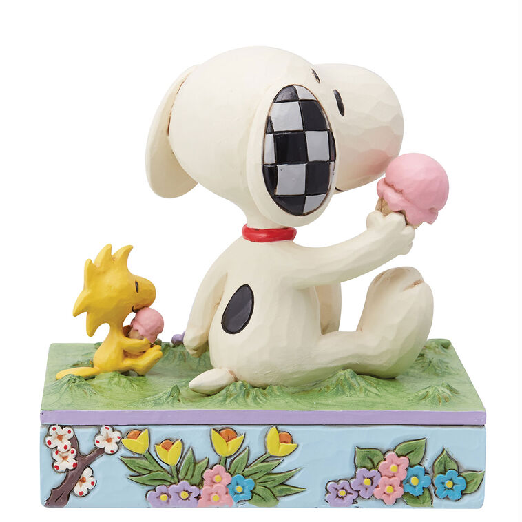 Hallmark Jim Shore Peanuts Snoopy And Woodstock Eating Ice Cream Figurine 5.12"