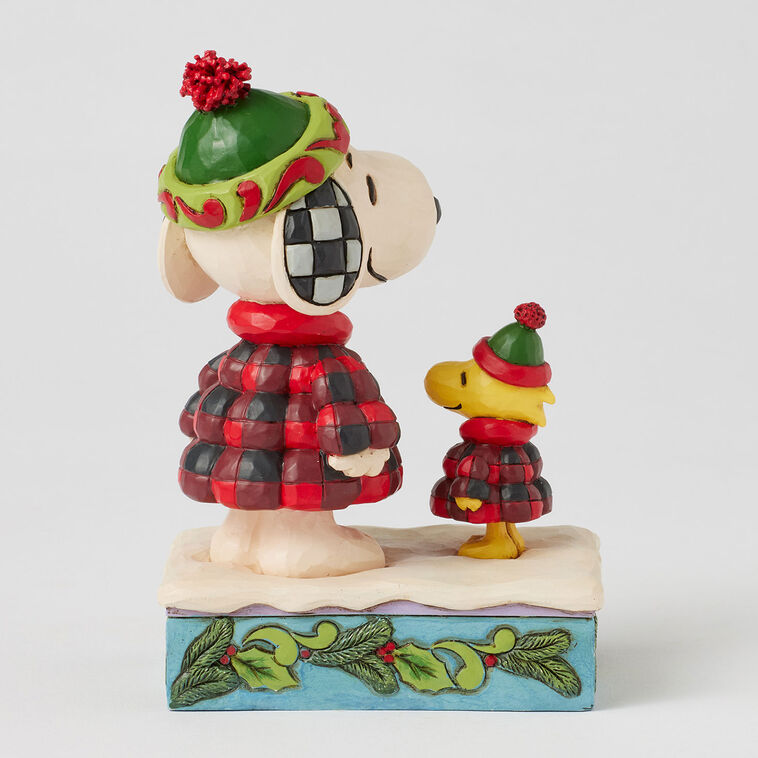 Hallmark Jim Shore Peanuts Snoopy And Woodstock In Puffer Coats Figurine 5.5"
