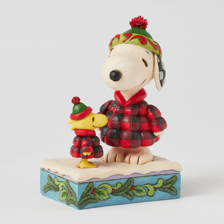 Hallmark Jim Shore Peanuts Snoopy And Woodstock In Puffer Coats Figurine 5.5"