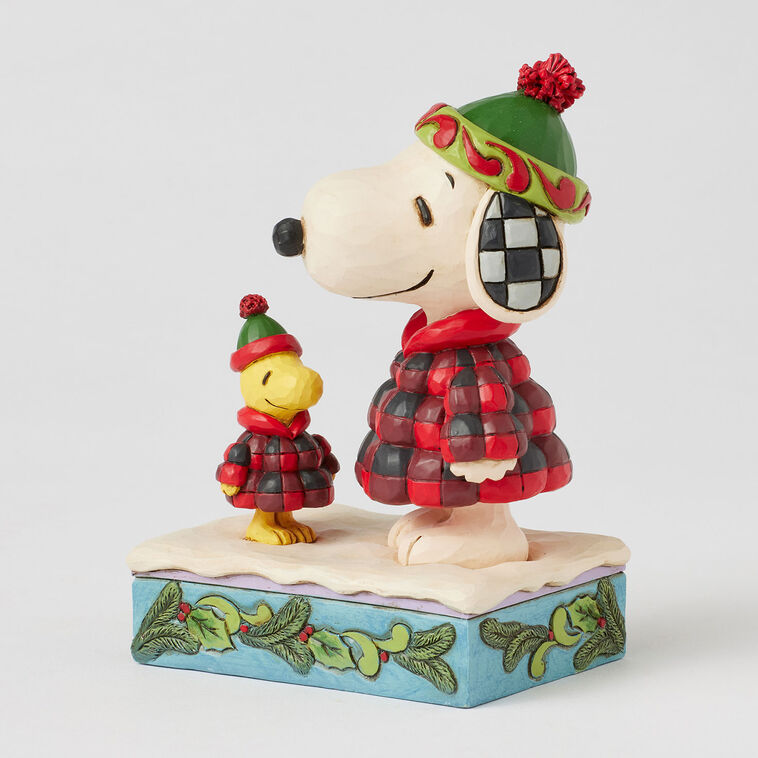 Hallmark Jim Shore Peanuts Snoopy And Woodstock In Puffer Coats Figurine 5.5"