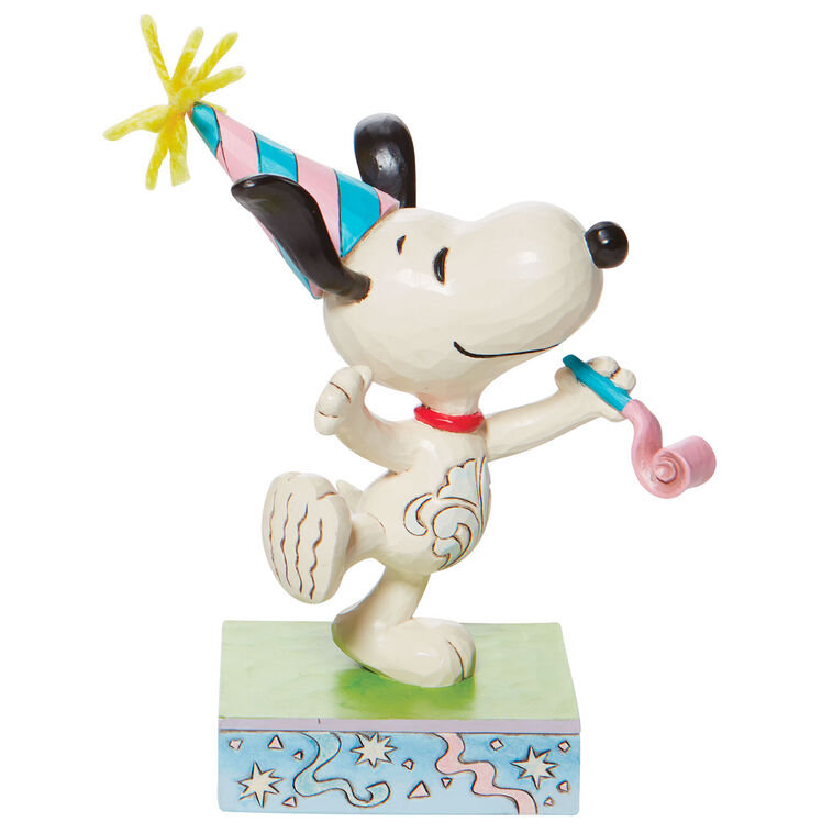 hallmark Jim Shore Peanuts Snoopy Birthday Dance Figurine 5.25"