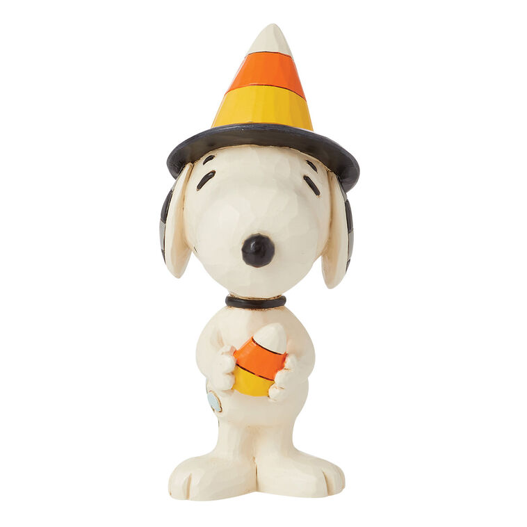 hallmark Jim Shore Peanuts Snoopy Candy Corn Hat Mini Figurine 3.7"