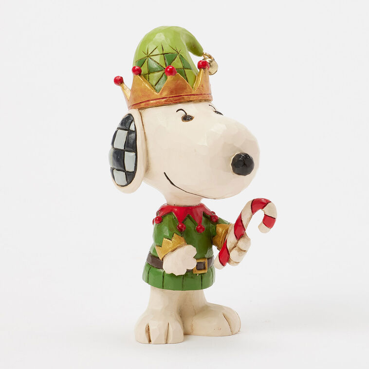 Hallmark Jim Shore Peanuts Snoopy Christmas Elf Mini Figurine 3.75"