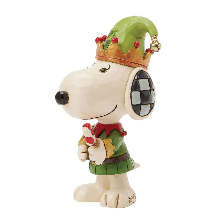 Hallmark Jim Shore Peanuts Snoopy Christmas Elf Mini Figurine 3.75"