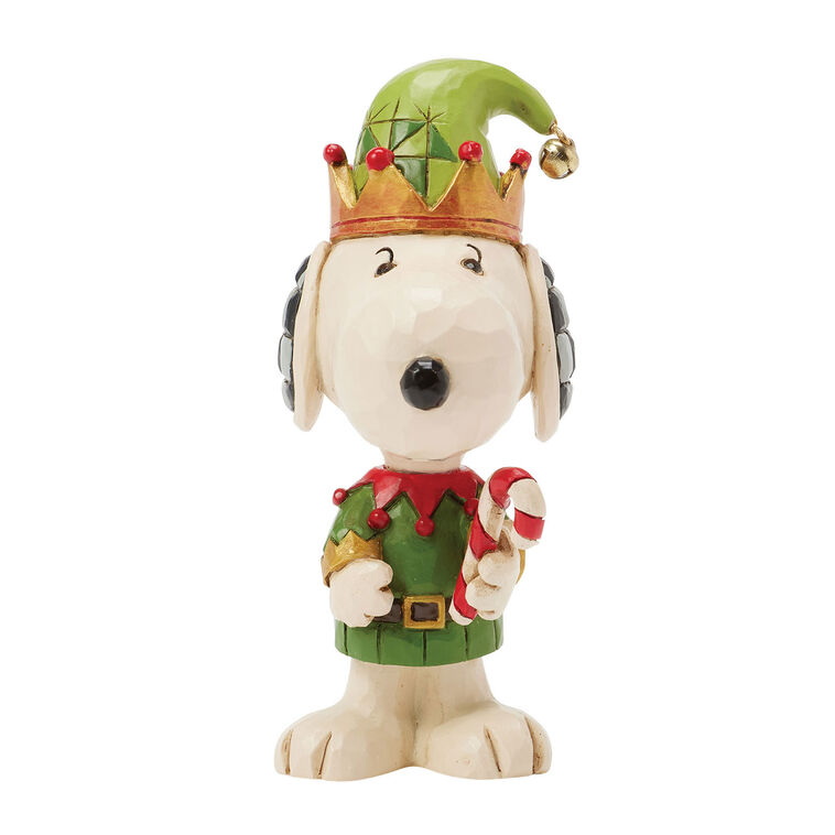 hallmark Jim Shore Peanuts Snoopy Christmas Elf Mini Figurine 3.75"
