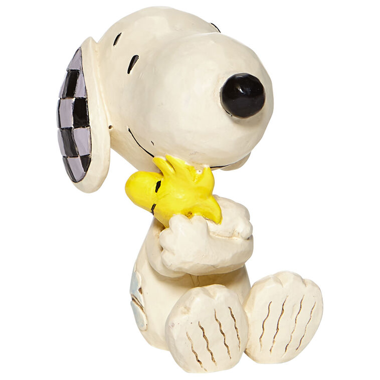 hallmark Jim Shore Peanuts Snoopy Hugging Woodstock Mini Figurine 2.5"