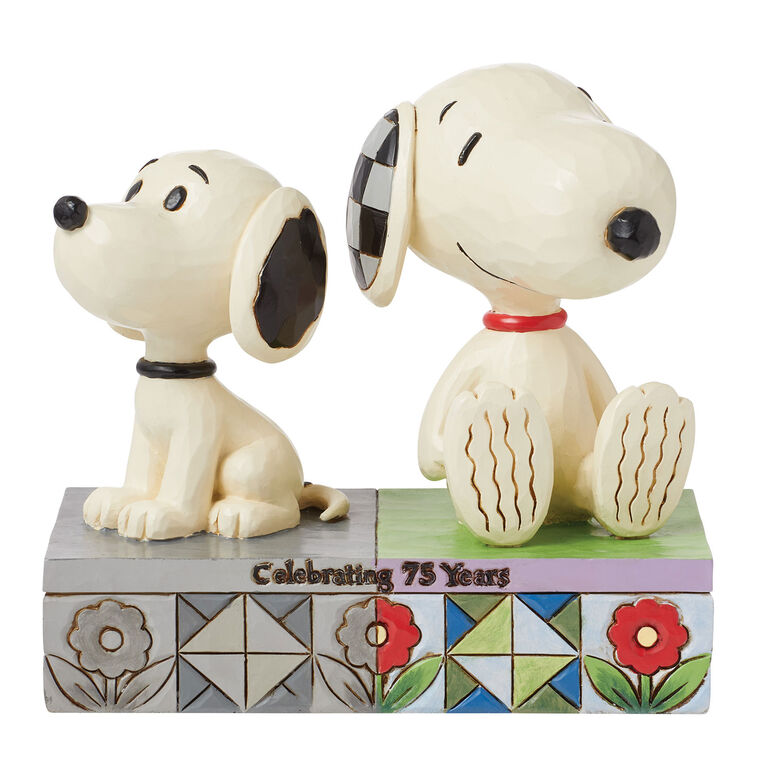 hallmark Jim Shore Peanuts Snoopy Then and Now Figurine 5"